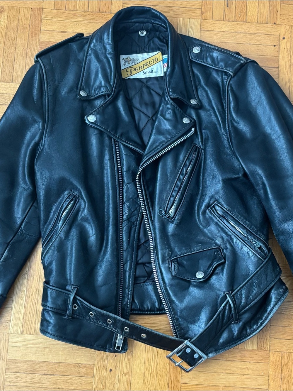 Schott NYC Vintage Perfecto (model 118 - 80's) BLACK Leather Jacket